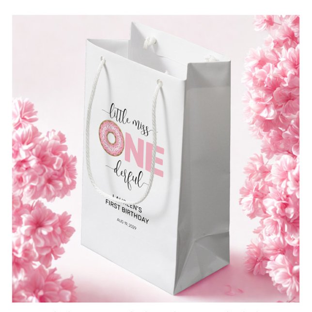 Rosa Söt Liten Fröken 1-årsdag (Skapare uppladdad)