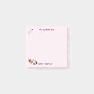 Rosa söt minimalistisk Kdrama Kpop 2 bilder flicka Post-it Block