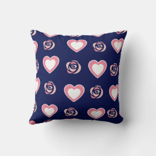 Rosa Söt Mysig Modern Romantisk Chic Stylisk Hjärt Kudde