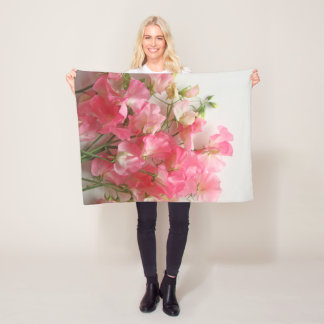 Rosa söt pära bouquet fleecefilt