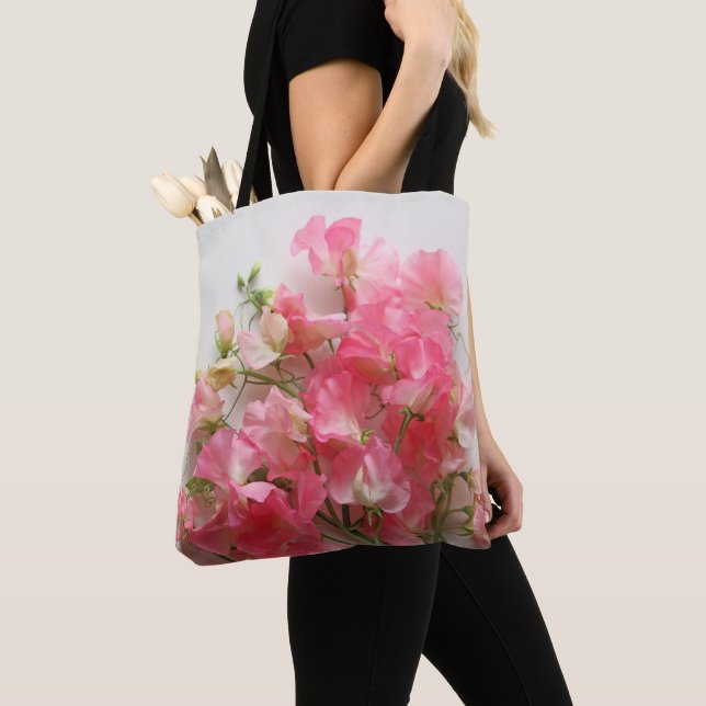 Rosa söt pära bouquet tygkasse (Närbild)