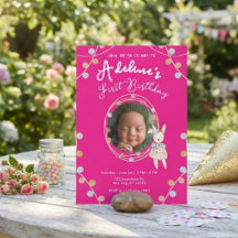 Rosa söta barns födelsedag