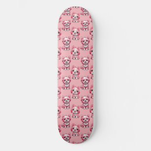 Rosa söta hundar mini skateboard bräda 18,5 cm
