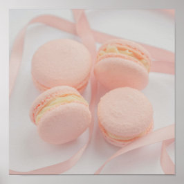 Rosa söta Macarons köksaffisch | Macarons Poster