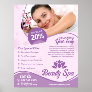 Rosa Spa, Hälsa Centre, Beauty Salon Poster