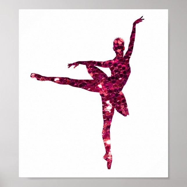Rosa Sparkly Ballerina Poster (Framsidan)