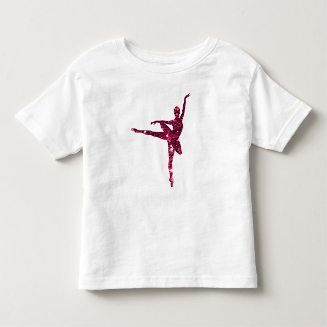 Rosa Sparkly Ballerina T Shirt (Framsida)