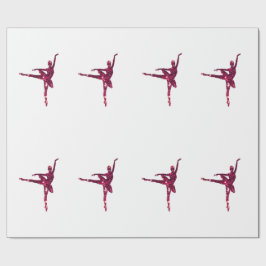 Rosa Sparkly Ballerinas Presentpapper