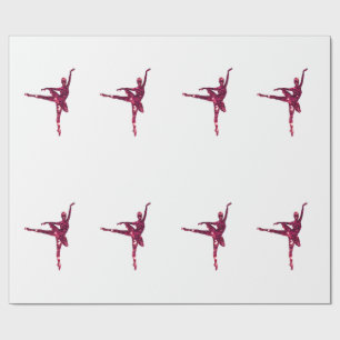 Rosa Sparkly Ballerinas Presentpapper