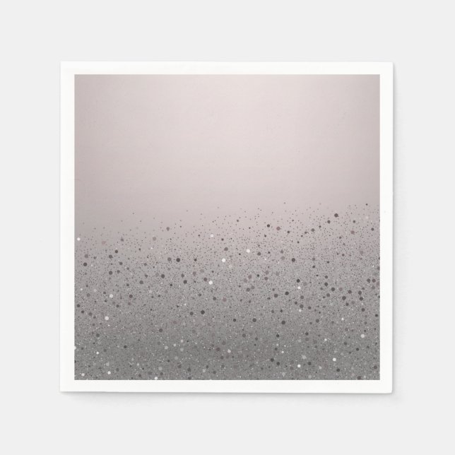  Rosa Sparkly Glitter Sweet 16 Födelsedagsfester Pappersservett (Framsidan)