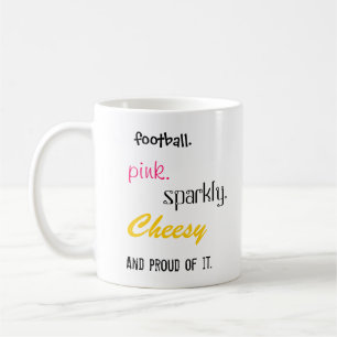 Rosa Sparkly ostliknande mugg för stilettbunke XL