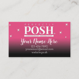 Rosa Sparkly Perfach Posh Visitkort