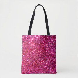 Rosa Sparkly tote bagsPrincess Glittery Roligt Tygkasse