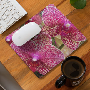 Rosa Specklad Phalaenopsis Orchids Blommigt Musmatta