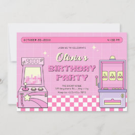 Rosa spelhall inbjudningar