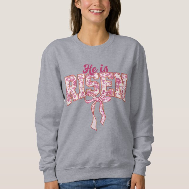 Rosa spets Han är uppstånden   T Shirt (Framsida)