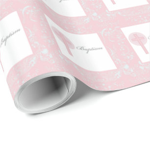 Rosa spetskille dop presentpapper