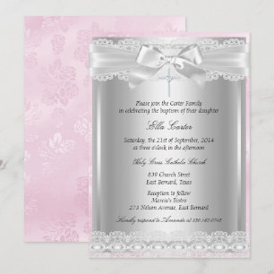 Rosa spetskors dopinbjudan inbjudningar