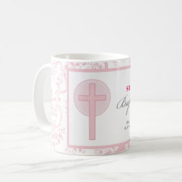 Rosa spetskypning för flicka kaffemugg