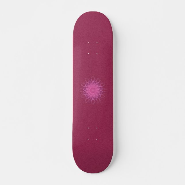 Rosa Spinner Mandala Skateboard Bräda 20,5 Cm (Framsida)