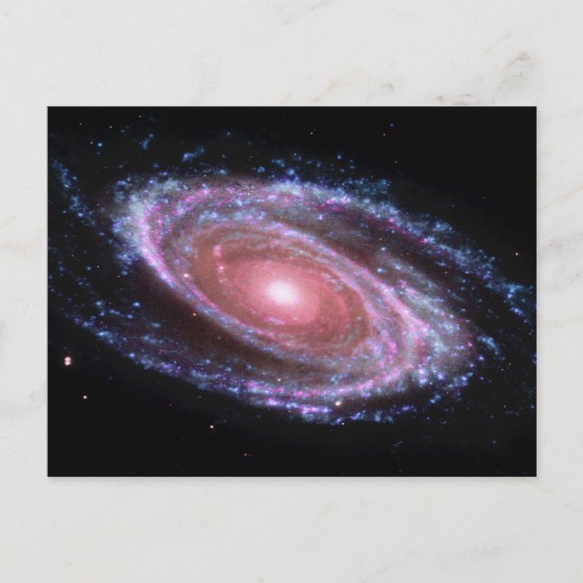 Rosa Spiral Galaxy vykort (Framsida)