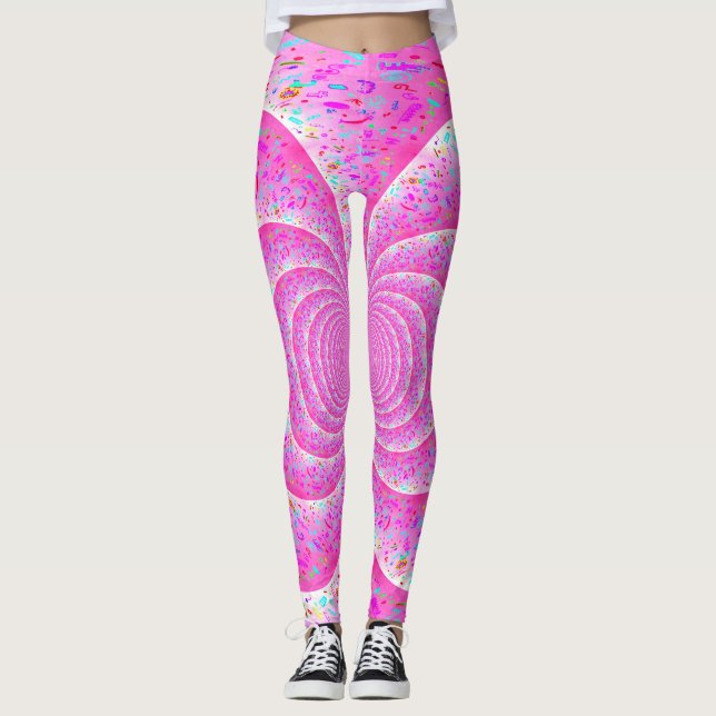 Rosa Spiral Leggings (Framsida)