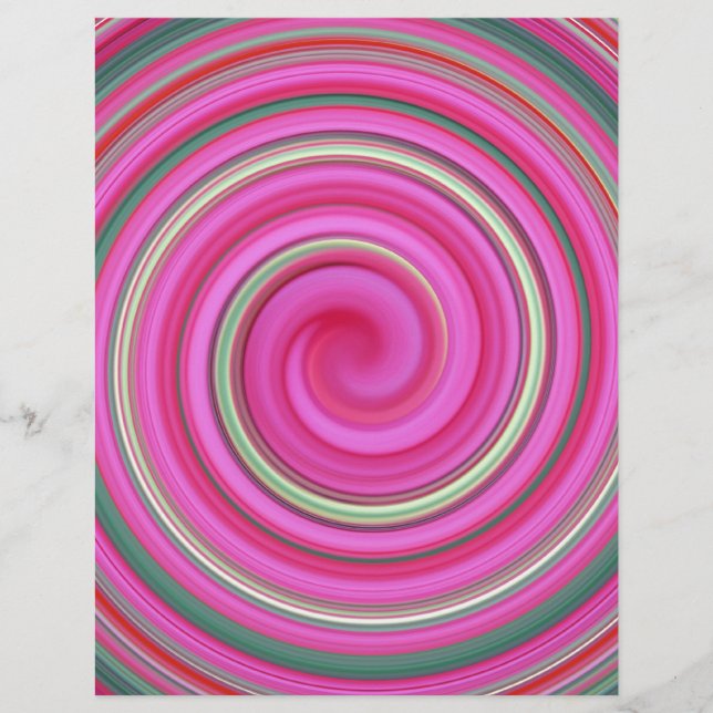 Rosa spiral mönster (Framsida)