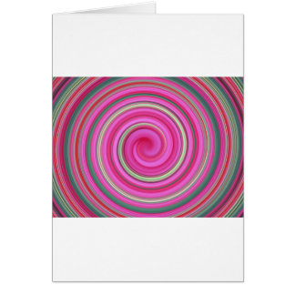Rosa spiral mönster hälsningskort
