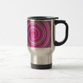 Rosa spiral mönster resemugg