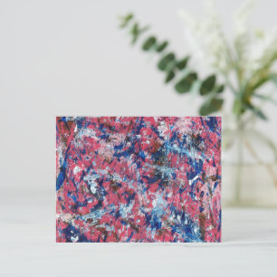 Rosa Splatter-Abstrakt Vykort