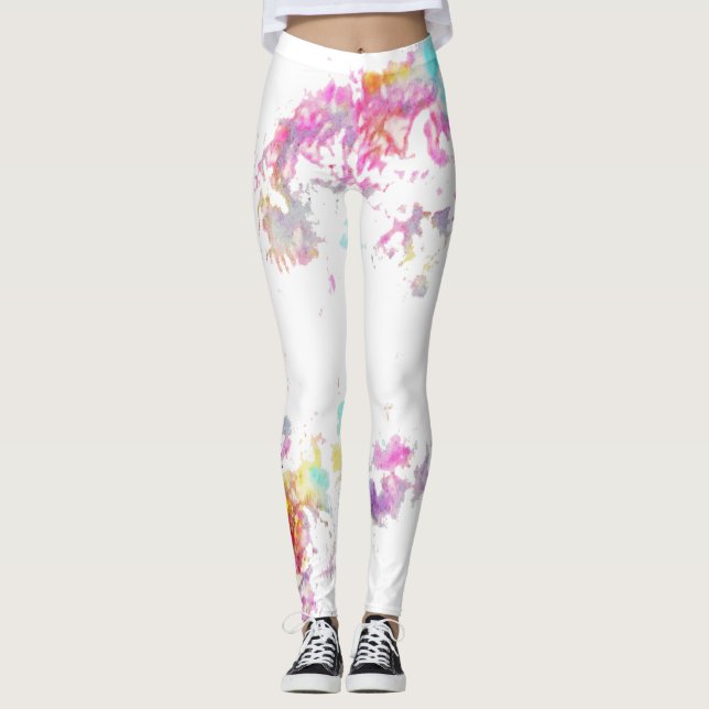 Rosa Splatter Leggings (Framsida)