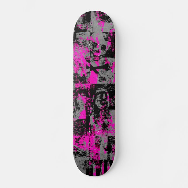 Rosa Splatter Skateboard Deck (Framsida)