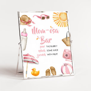 Rosa Splish Stänk Baby Shower Mamma Osa Pub Poster