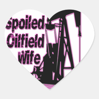 Rosa Spoiled Oilfield Makfe Hjärtformat Klistermärke