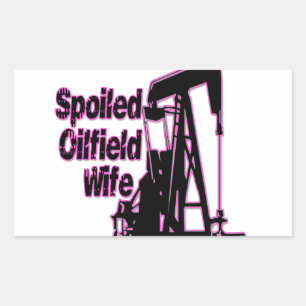 Rosa Spoiled Oilfield Makfe Rektangulärt Klistermärke