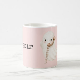Rosa Spöke Hej Telefon Kaffemugg