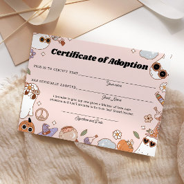Rosa Spooky Halloween Ghost Adoption Certificate