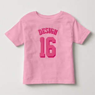 Rosa sportar Jersey för småbarn Tee