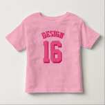 Rosa sportar Jersey för småbarn | Tee Shirt<br><div class="desc">Rosa sportJersey för småbarn | design •,  Småbarn rufsar T-tröja</div>