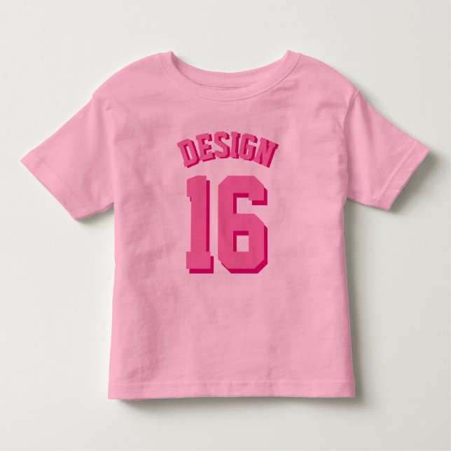 Rosa sportar Jersey för småbarn | Tee Shirt (Framsida)