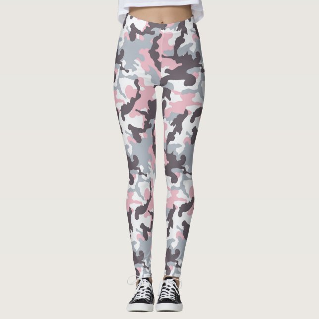 Rosa Sporty Camo - Legging (Framsida)