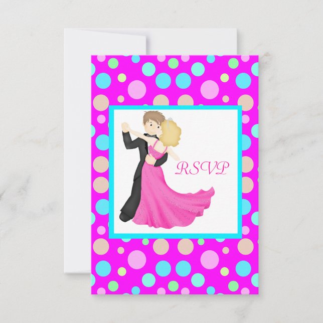ROSA SPOT DANCING COUPLE SWEET 16 OSA KORT (Framsida)