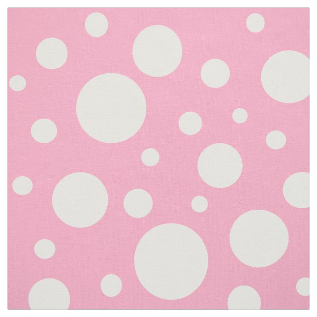 Rosa Spots Fabric Tyg (Provkarta)
