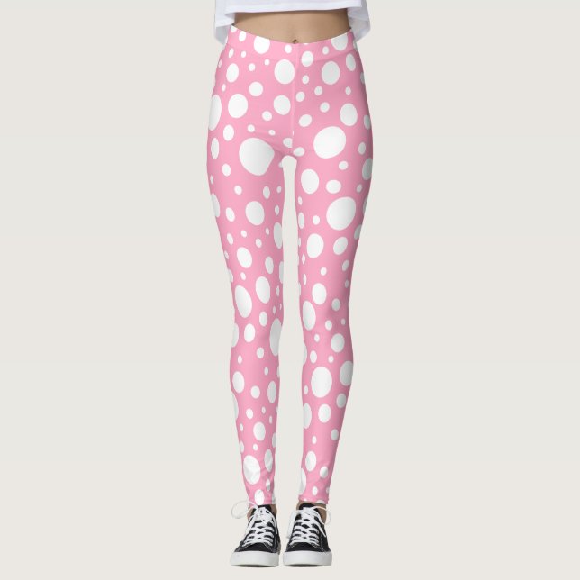 Rosa Spots Leggings (Framsida)