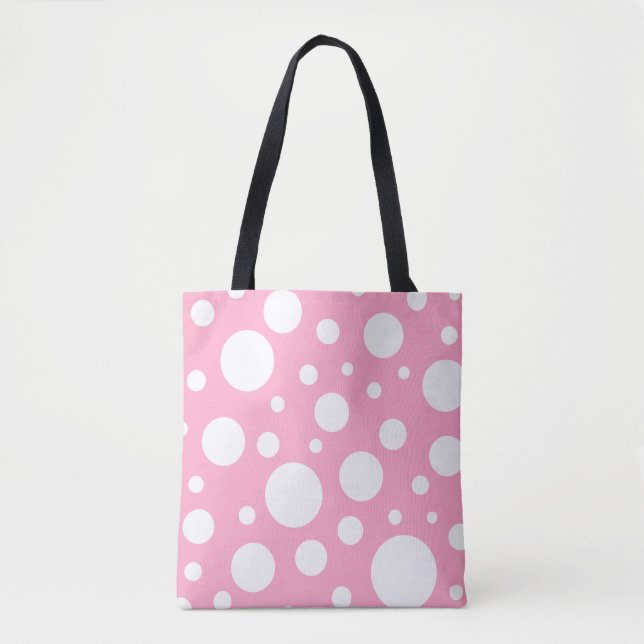 Rosa Spots Tote Bag Tygkasse (Framsida)