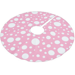 Rosa Spots Träd Skirt Julgransmatta Borstad Polyester