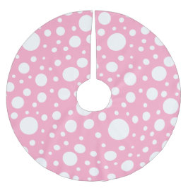 Rosa Spots Träd Skirt Julgransmatta Borstad Polyester