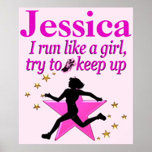 ROSA SPRINGA SOM EN CHAMP-PERSONLIG POSTER