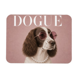 Rosa Springer Spaniel Hund Covergirl Magnet