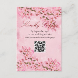 Rosa Springtime Cherry Blommars Tilläggskort